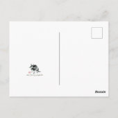 Een muis met een notenzoom-inktschilderij briefkaart (Achterkant)