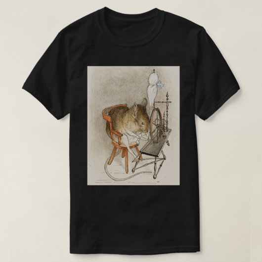 Een muis op zijn draaiende wiel t-shirt (Design voorkant)