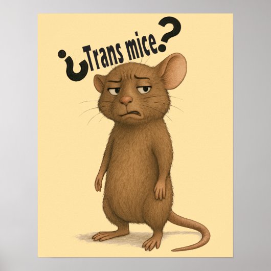 Een muis verward door een domme uitspraak poster (Voorkant)