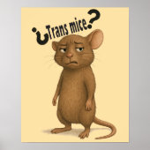 Een muis verward door een domme uitspraak poster (Voorkant)