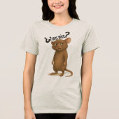 Een muis verward door een domme uitspraak Tri-Blend shirt (Voorkant)