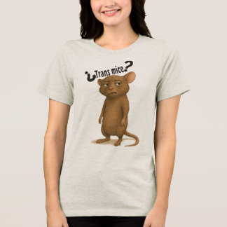 Een muis verward door een domme uitspraak Tri-Blend shirt
