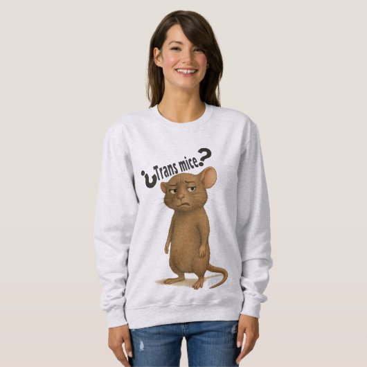 Een muis verward door een domme uitspraak trui (Voorkant volledig)