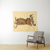 Een muis verward door een domme uitspraak wandkleed (In Situ (horizontaal))