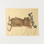 Een muis verward door een domme uitspraak wandkleed (Voorkant (horizontaal))