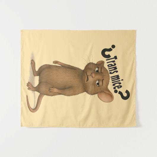 Een muis verward door een domme uitspraak wandkleed (Voorkant (horizontaal))