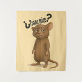 Een muis verward door een domme uitspraak wandkleed (Voorkant)