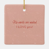 Een muiskoppel in de liefde Valentijn Keramisch Ornament (Achterkant)