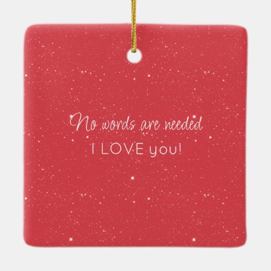 Een muiskoppel in de liefde Valentijn Keramisch Ornament (Achterkant)