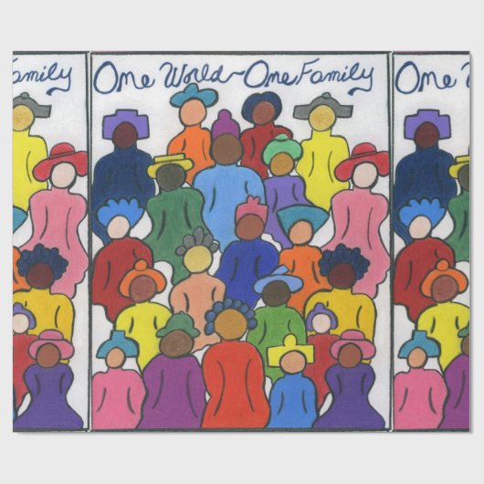 Een multidisciplinair werkdocument van één familie cadeaupapier (Vlak)