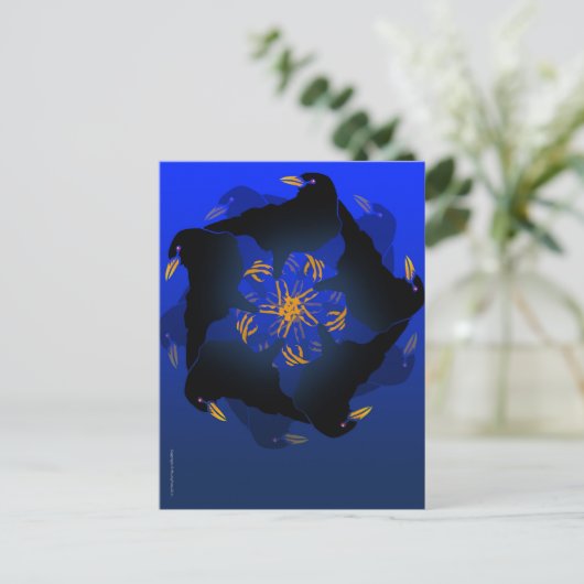 EEN MURDER VAN KROEIEN BRIEFKAART (Staand voorkant)