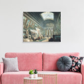 Een museumgalerij met antieke Romeinse kunst Canvas Afdruk (Insitu (Woonkamer))