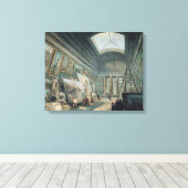 Een museumgalerij met antieke Romeinse kunst Canvas Afdruk (Insitu (Houten vloer))