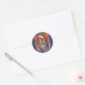 Een Musical Angel Ronde Sticker (Envelop)