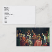 Een Musical Evening (olie op canvas) Visitekaartje (Voorkant / Achterkant)