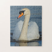 Een Mute Swan-aanpak Legpuzzel (Verticaal)