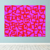 Een muur van kwart-eeuw modernisme canvas afdruk (Insitu (Houten vloer))