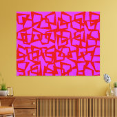 Een muur van kwart-eeuw modernisme canvas afdruk (Insitu (Woonkamer))