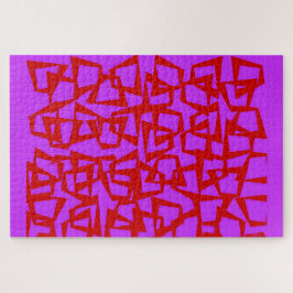 Een muur van kwart-eeuw modernisme legpuzzel