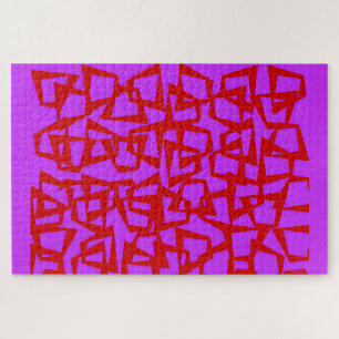 Een muur van kwart-eeuw modernisme legpuzzel