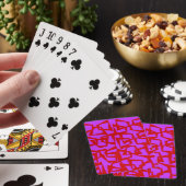 Een muur van kwart-eeuw modernisme pokerkaarten (Insitu)