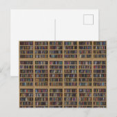 Een muur vol boekenkasten vol boeken briefkaart (Voorkant / Achterkant)