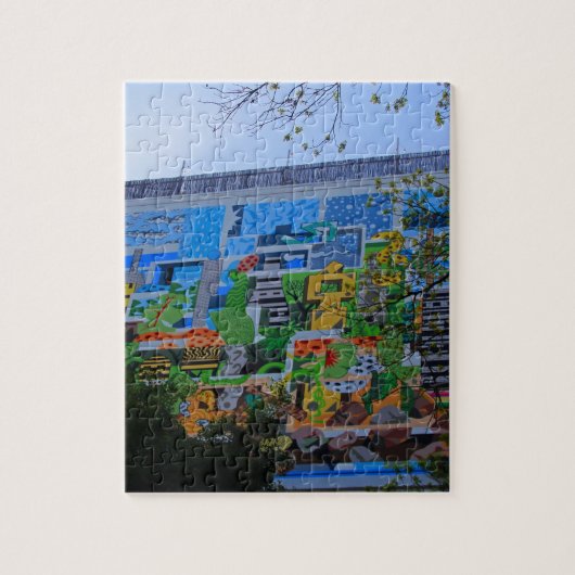 Een muurschildering op de San Antonio Riverwalk Legpuzzel (Verticaal)