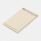 Eén muziekbalk post-it® notes (Schuin)