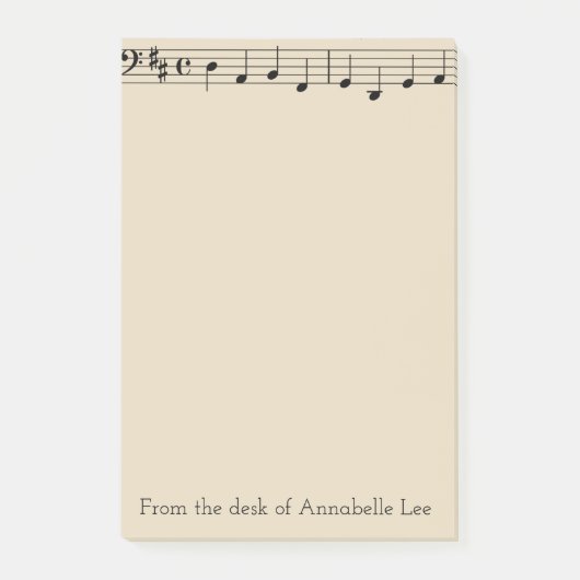 Eén muziekbalk post-it® notes (Voorkant)