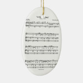 Een muziekblad uit het kerstartikel keramisch ornament (Rechts)