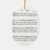 Een muziekblad uit het kerstartikel keramisch ornament (Voorkant)
