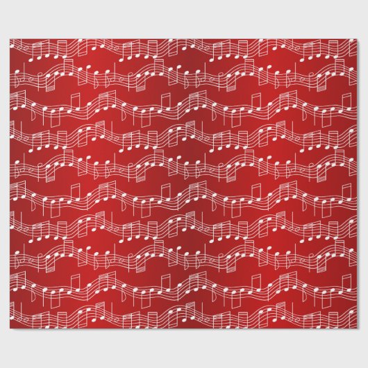 Een muziekkerst cadeaupapier (Vlak)