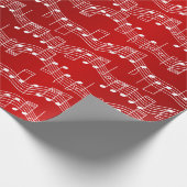 Een muziekkerst cadeaupapier (Hoek)