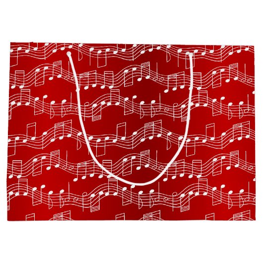 Een muziekkerst groot cadeauzakje (Achterkant)