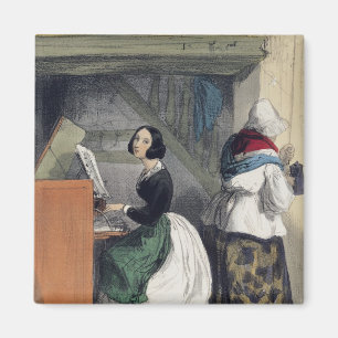 Een muziekschool pupil uit 'Les Femmes de Magneet