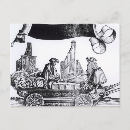 Een muziekvervoer briefkaart (Voorkant)
