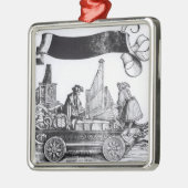 Een muziekvervoer metalen ornament (Links)