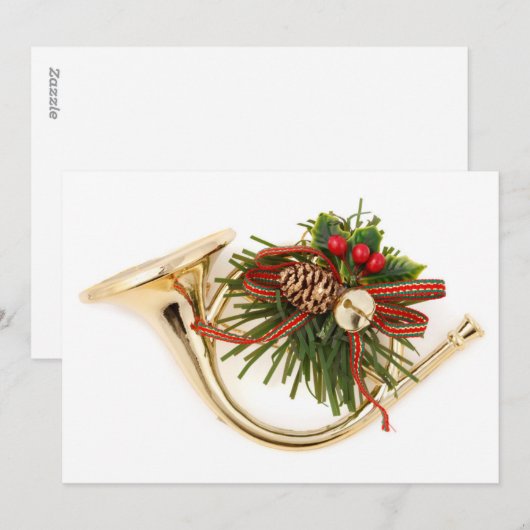 Een muzikaal ornament van instrumentenKerstmis Feestdagenkaart (Voorkant / Achterkant)