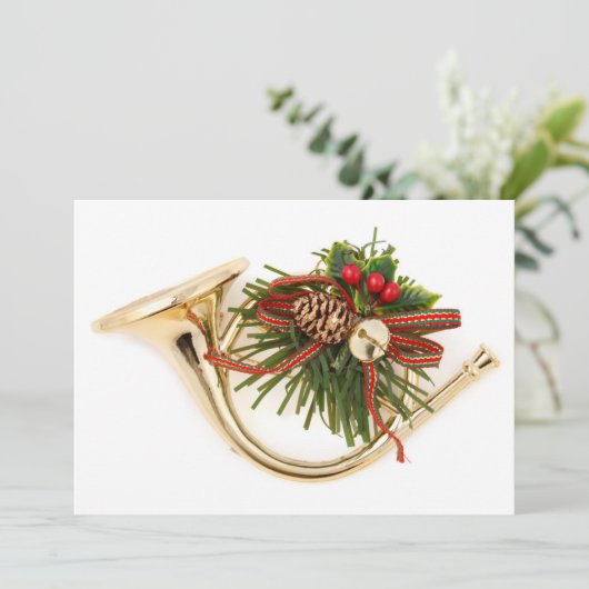 Een muzikaal ornament van instrumentenKerstmis Feestdagenkaart (Staand voorkant)