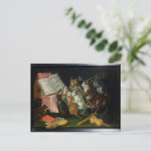 Een muzikale verzameling van katten briefkaart (Staand voorkant)