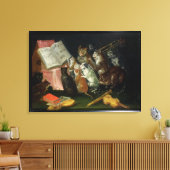 Een muzikale verzameling van katten canvas afdruk (Insitu (Woonkamer))