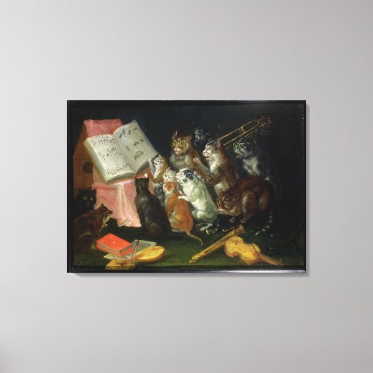Een muzikale verzameling van katten canvas afdruk (Voorkant)