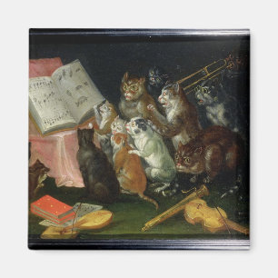 Een muzikale verzameling van katten magneet