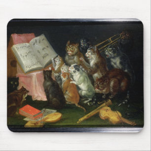 Een muzikale verzameling van katten muismat