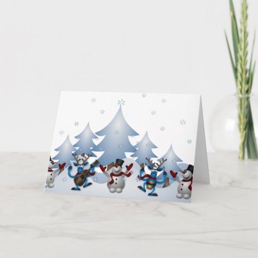 Een muzikale viering van Kerstmis Feestdagen Kaart (Voorkant)