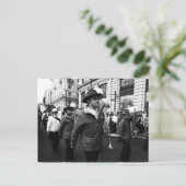 Een muzikant op St Patrick's Day Briefkaart (Staand voorkant)