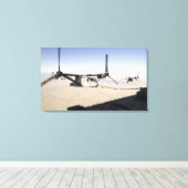 Een MV-22 Osprey vult midflight Canvas Afdruk (Insitu (Houten vloer))