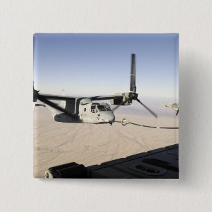Een MV-22 Osprey vult midflight Vierkante Button 5,1 Cm
