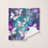 Een mysterie met een vlinderreeks, ontwerp 1 bad handdoek (Wasdoekje)