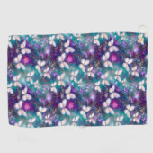 Een mysterie met een vlinderreeks, ontwerp 1 golfhanddoek (Horizontaal)